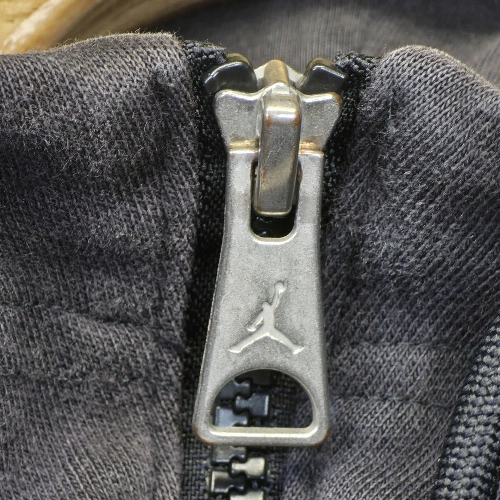 Jordan Dri-FIT Sport Crossover Hoodie Mens Large Full Zip Faded Black Sweatshirt